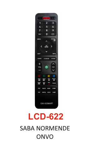 SABA NORMENDE  ONVO Uyumlu Kumanda - LCD 622 - Lisinya