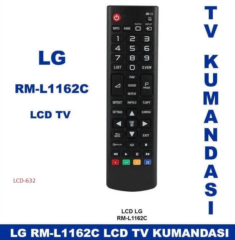 LG RM-L1162C Kumanda - LCD-632 - Lisinya LG RM-L1162C Kumanda - LCD-632 - Lisinya