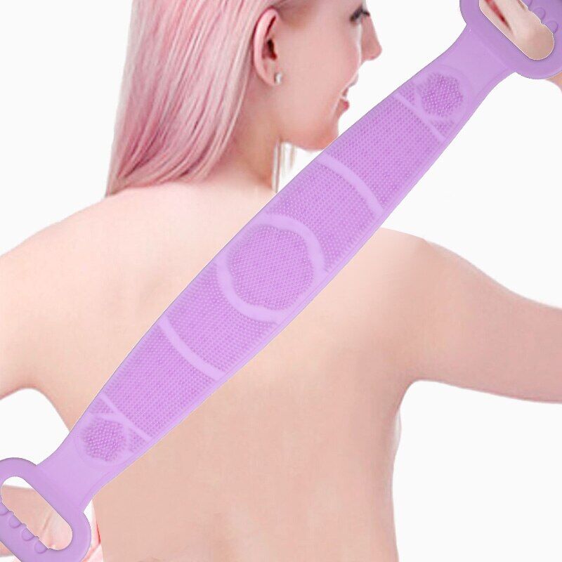 70 cm Çift Taraflı Sırt Kesesi -Silikon Duş Kesesi - Peeling Banyo Kesesi - Lisinya