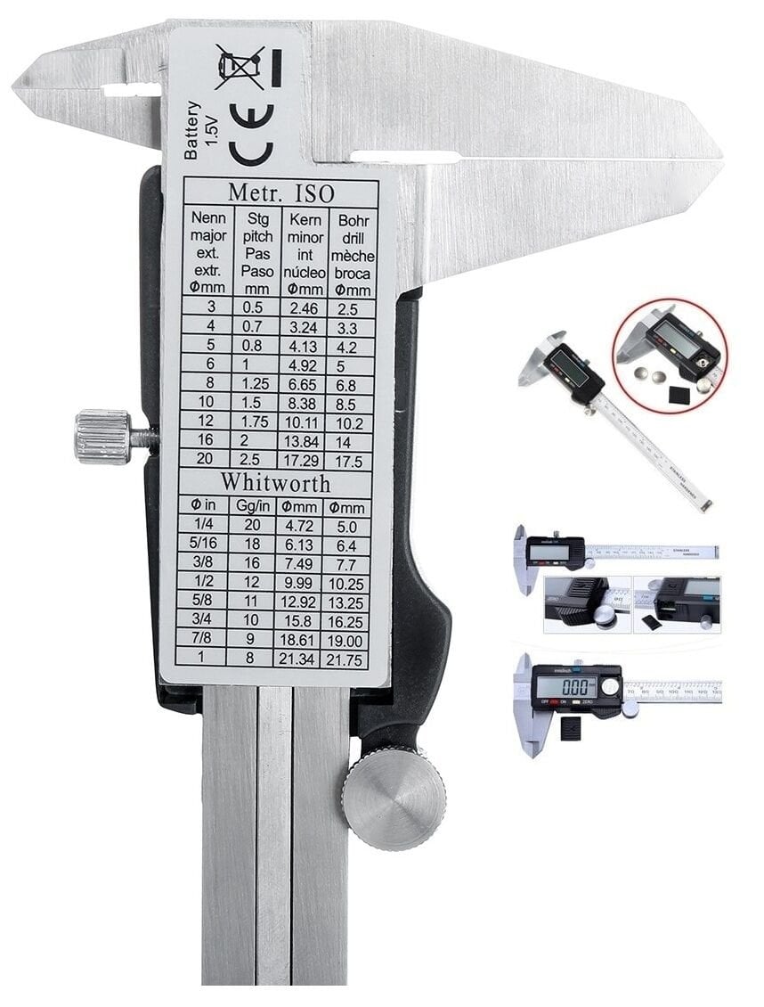 Kumpas - Dijital Kumpas 0,01 mm - 150mm 6inc - Lisinya