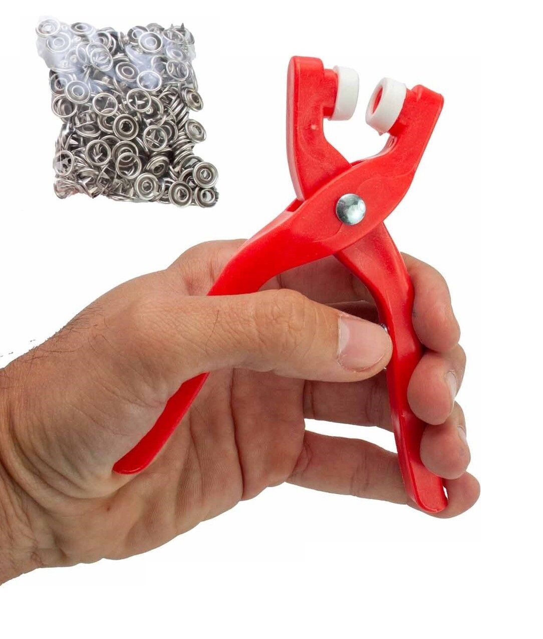 Yuvarlak Halkalı Kuş Gözü Pensesi 9.5 Mm - Bebek Elbise Çıtçıt Montaj Seti 100Lü - Lisinya