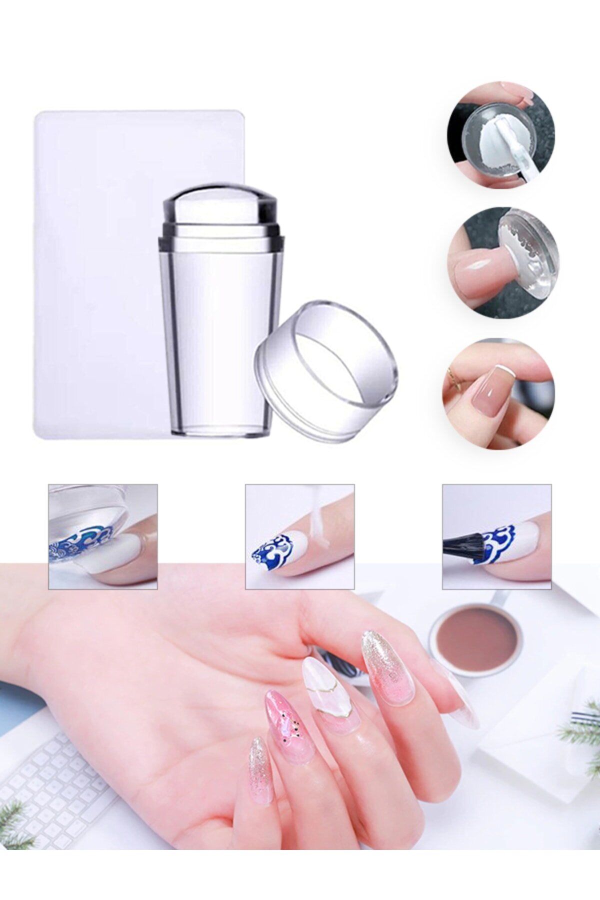 Oje Baskısı İçin Silikon Başlıklı Transfer Dizayn Baskı Aparatı - Lisinya