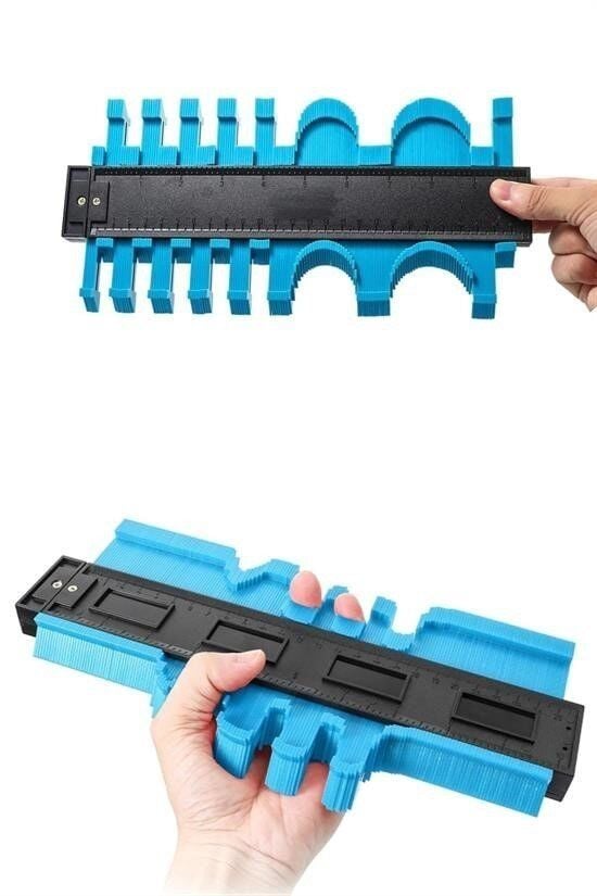 Büyük Boy Kalıp Çıkarma  Kontur Ölçüm Cihazı Ahşap Fayans Şekillendirme Kalıbı 24 Cm - Lisinya