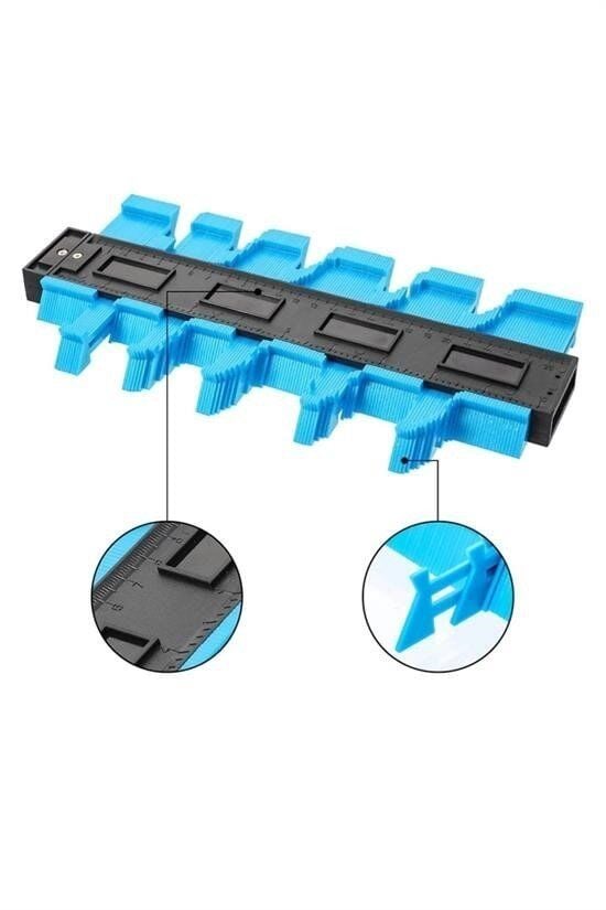 Büyük Boy Kalıp Çıkarma  Kontur Ölçüm Cihazı Ahşap Fayans Şekillendirme Kalıbı 24 Cm - Lisinya