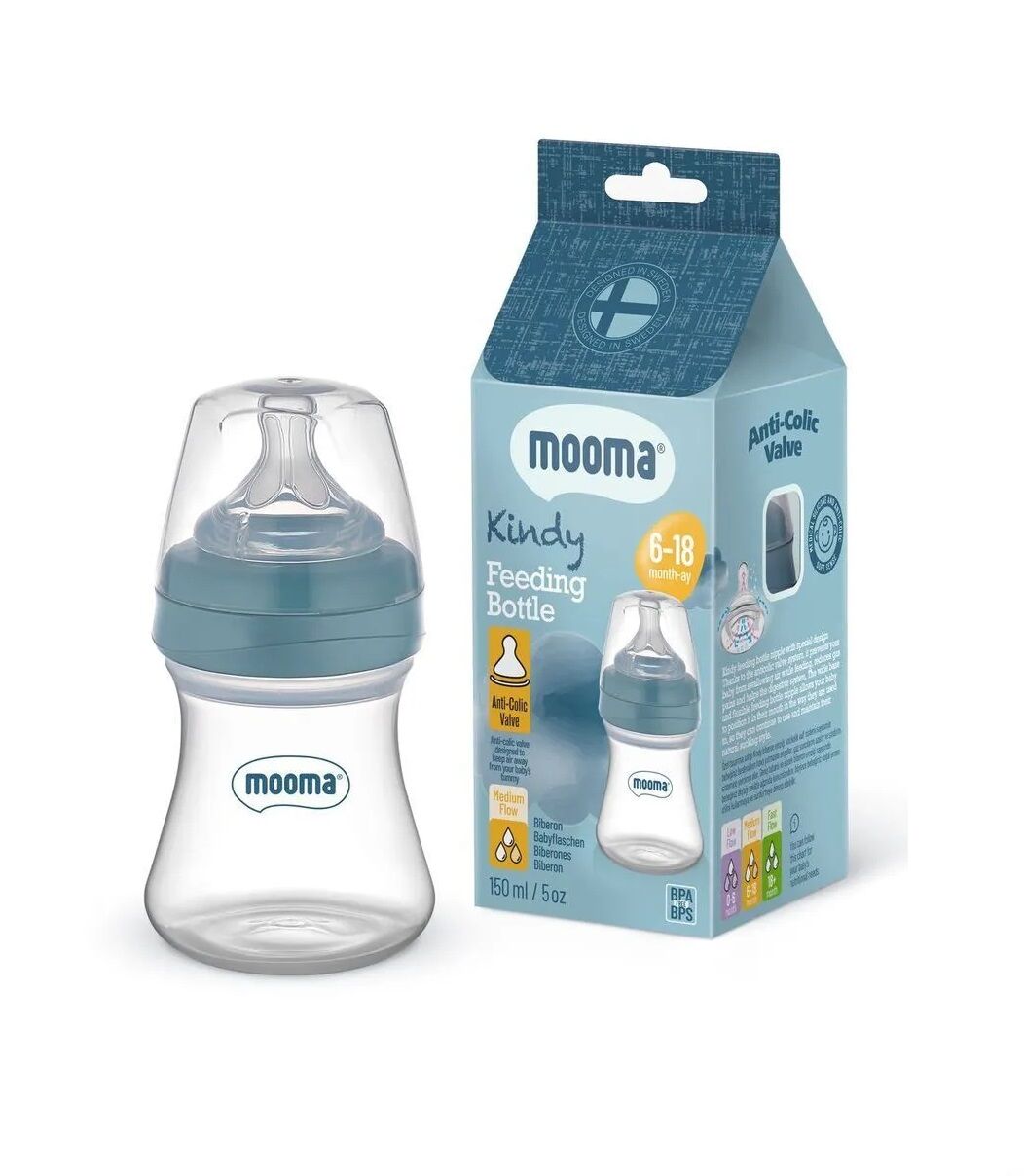 Biberon Anti Kolik Biberon 150 ml Kapaklı Biberon 6 - 18 Ay (Orta Akış) - Lisinya