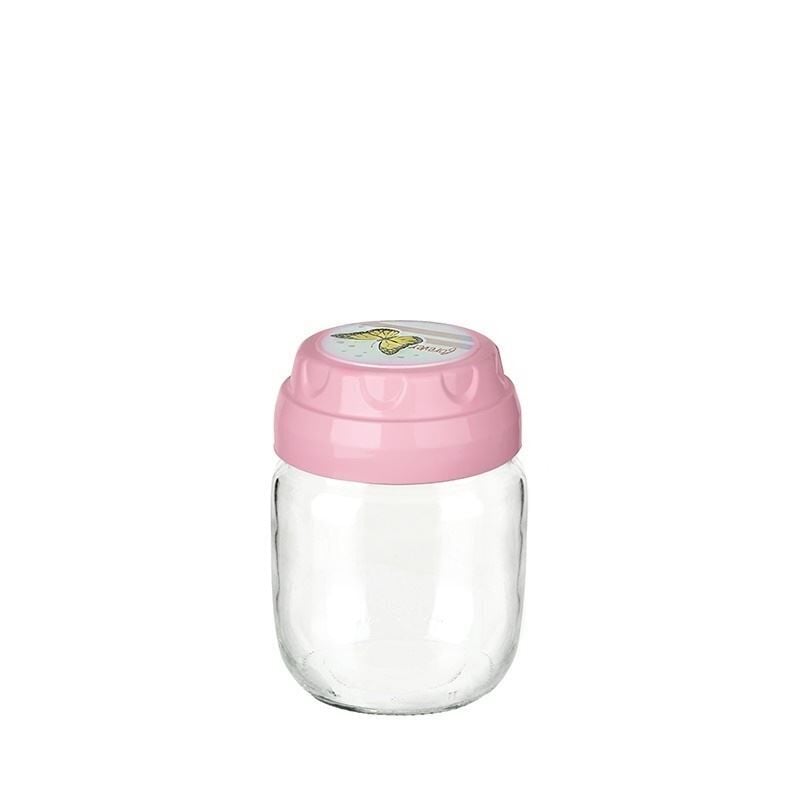 Vintage Dekoratif Desenli Cam Kavanoz 425ml - 14,3 oz - Lisinya Vintage Dekoratif Desenli Cam Kavanoz 425ml - 14,3 oz - Lisinya