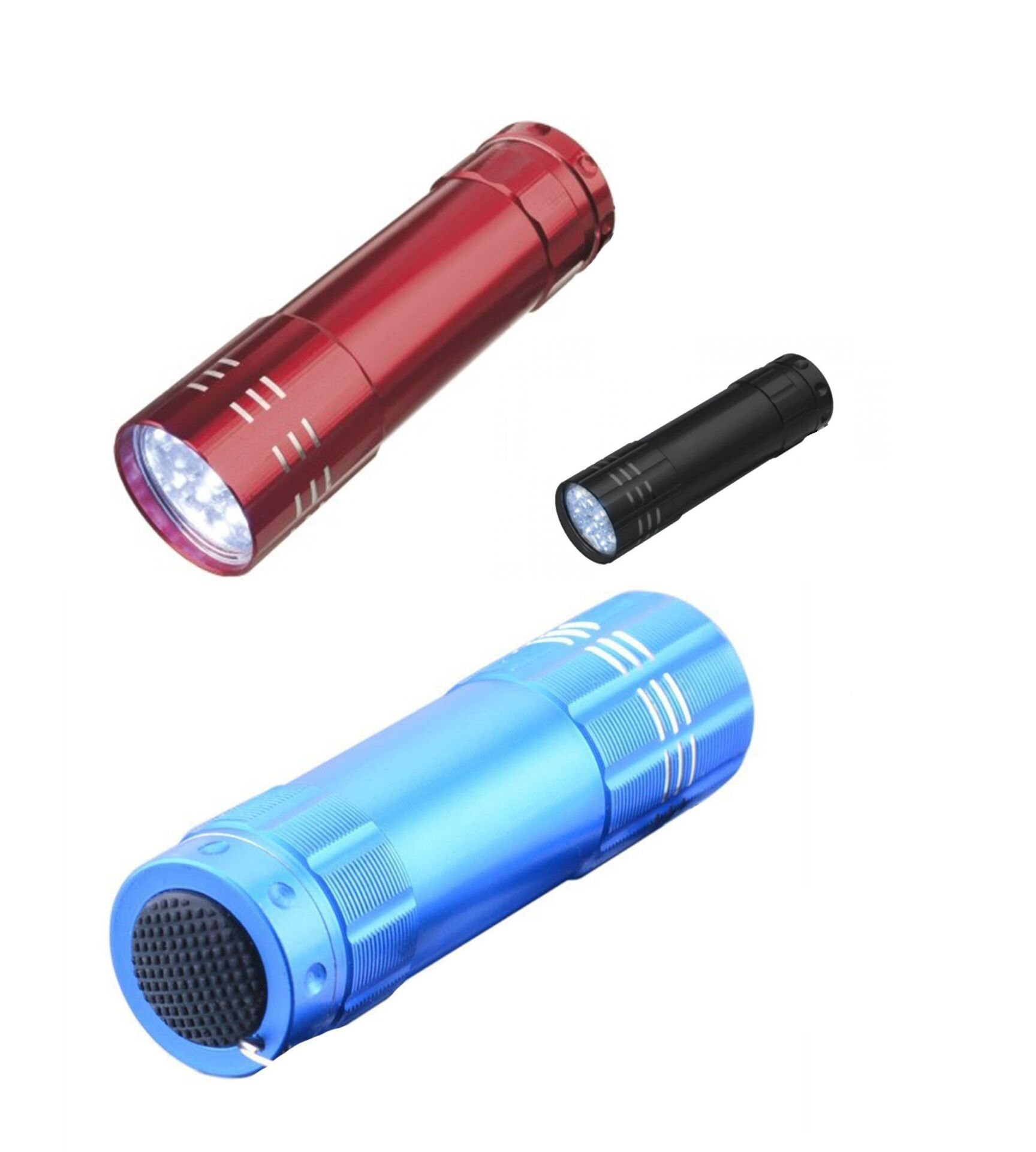 3 Adet 9 Ledli Metal Mini El Fener - Lisinya