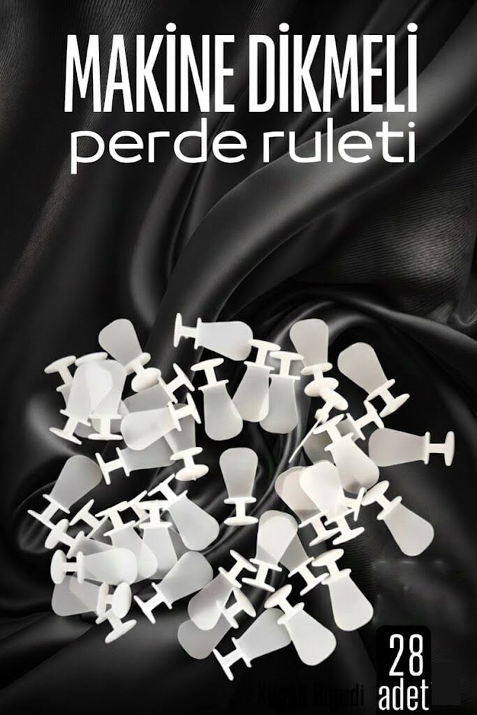 Makine Dikmeli Perde Düğmesi Perde Ruleti Perde Düğmesi 28 Adet - Lisinya