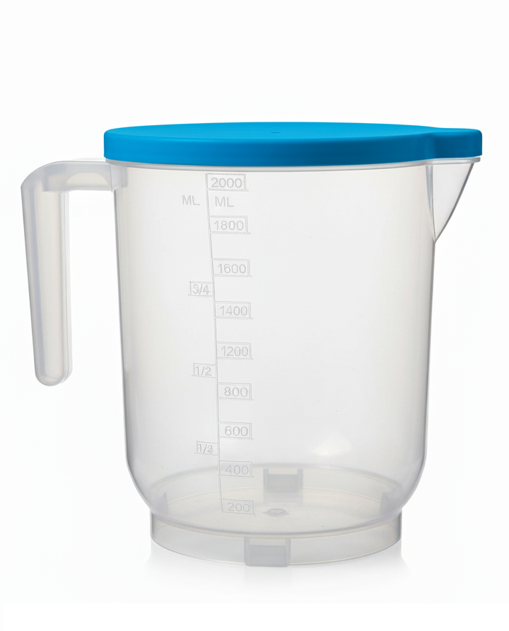 Pratik Mutfak Ölçü Kabı - 2 Litre Dereceli Şeffaf Hazne BPA Free - Lisinya