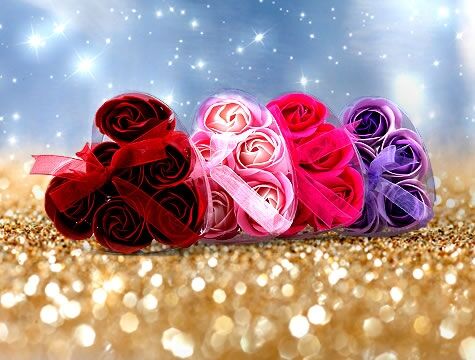 Kalp Kutulu Gül Şeklinde Sabun - Lisinya Kalp Kutulu Gül Şeklinde Sabun - Lisinya