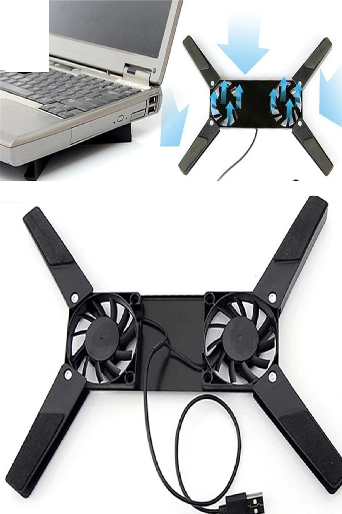 2 Fanlı Notebook Soğutucu Portatif Katlanabilir Laptop Soğutucu Fan Usbli Stand Bilgisayar Fanı - Lisinya 2 Fanlı Notebook Soğutucu Portatif Katlanabilir Laptop Soğutucu Fan Usbli Stand Bilgisayar Fanı - Lisinya