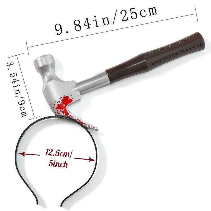 Kafaya Saplanmış Kahverengi Saplı Çekiç Şaka Tacı - Lisinya