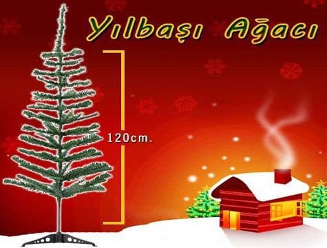 Yılbaşı Çam Ağacı Gür Dallar 120 cm - Lisinya