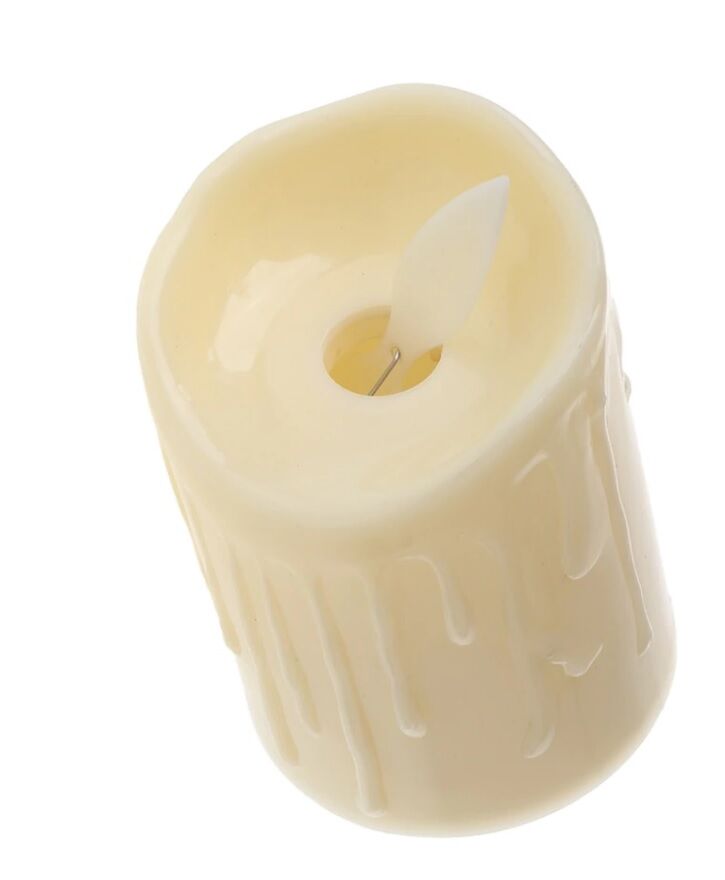 Alevli Led Mum Hareketli Alev Görünümlü Dekoratif Mum - 7Cm - Lisinya