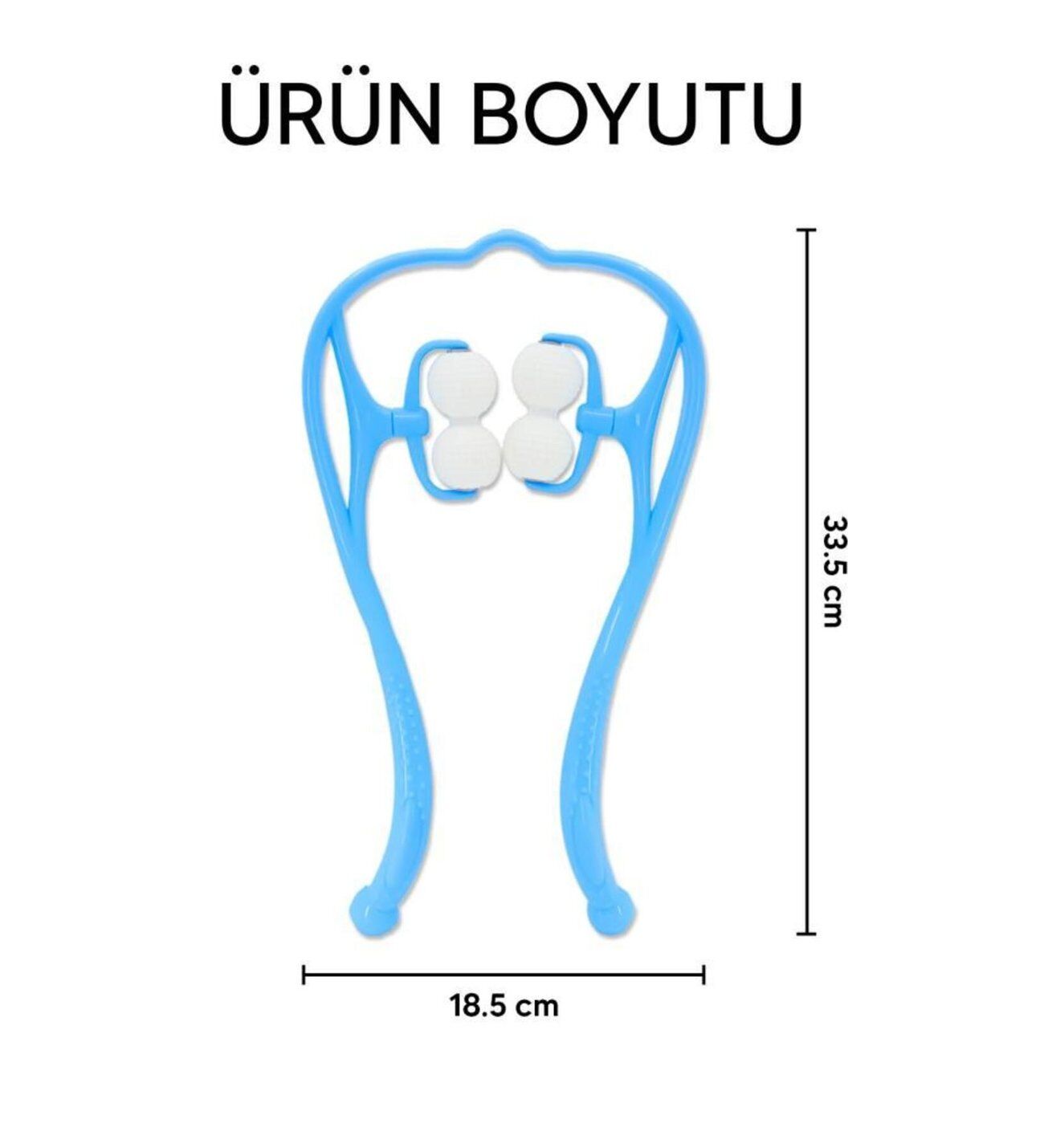 Boyun Bacak Ayak Bel Masaj Aleti Çok Fonksiyonlu Manuel 4 Tekerlekli - Mavi - Lisinya Boyun Bacak Ayak Bel Masaj Aleti Çok Fonksiyonlu Manuel 4 Tekerlekli - Mavi - Lisinya