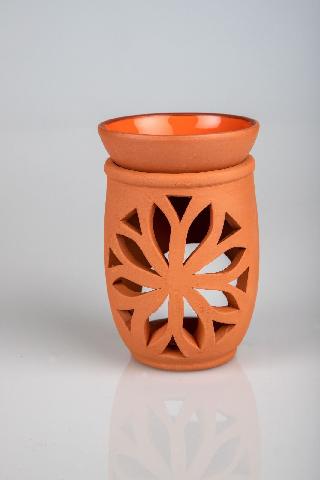 Lotus Çiçeği  El Yapımı Çömlek Buhurdanlık Tütsülük - Lisinya