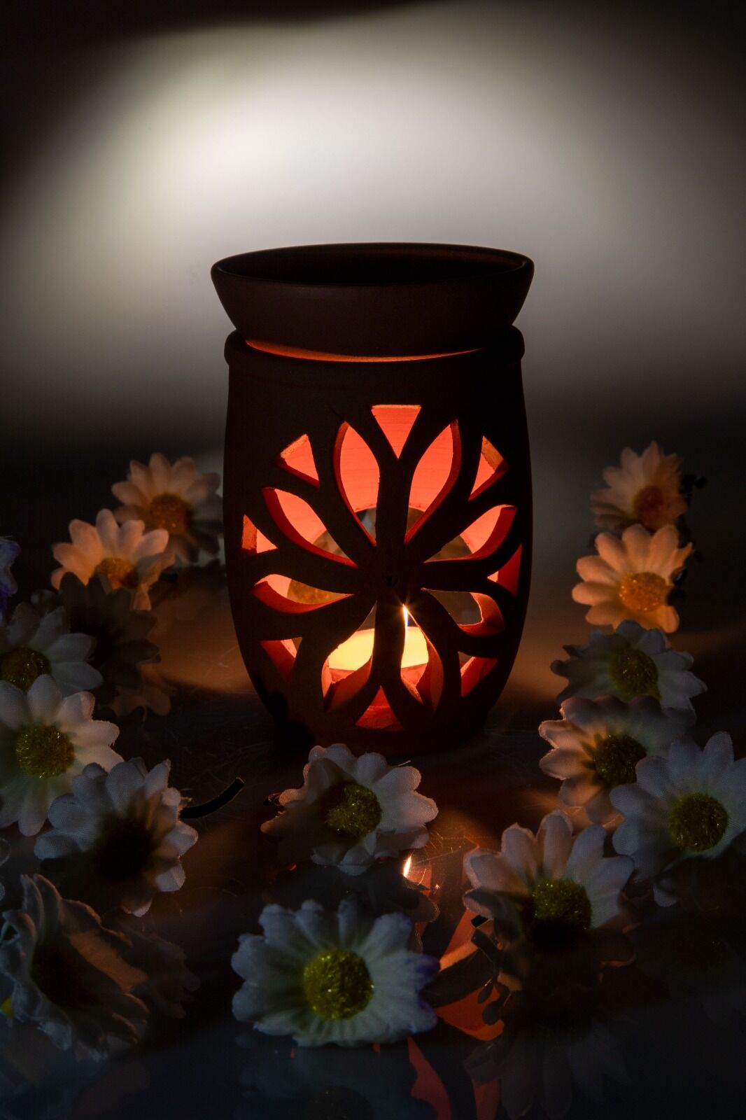 Lotus Çiçeği  El Yapımı Çömlek Buhurdanlık Tütsülük - Lisinya