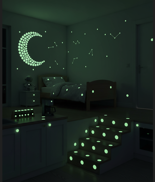 Fosforlu Etiket Karanlıkta Işık Veren Yıldız Tozu Etiketleri - Lisinya Fosforlu Etiket Karanlıkta Işık Veren Yıldız Tozu Etiketleri - Lisinya