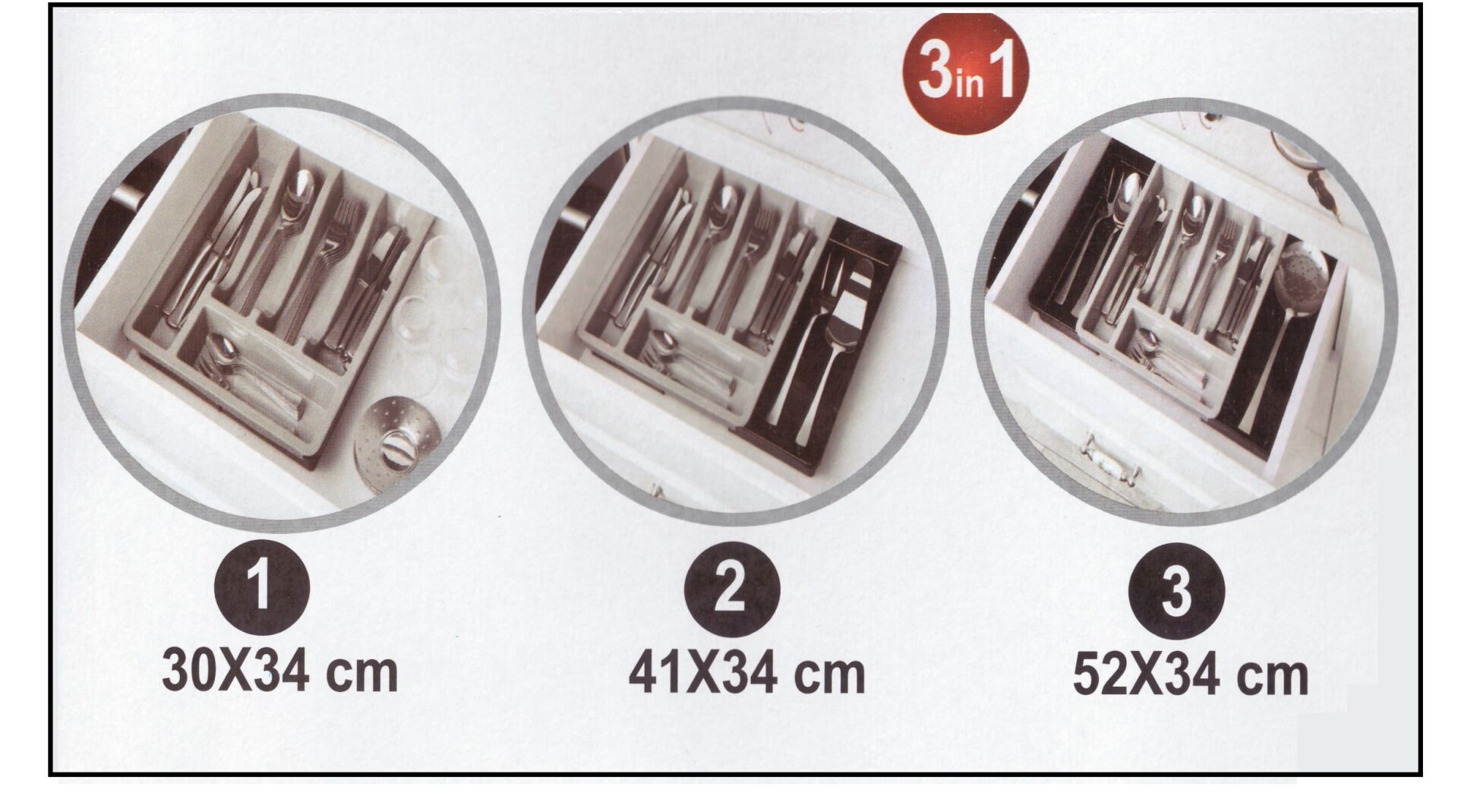 Kayar Kaşıklık Organizeri - 3 Aşamalı Sürgülü - Sağ Sol Açılır - Lisinya Kayar Kaşıklık Organizeri - 3 Aşamalı Sürgülü - Sağ Sol Açılır - Lisinya