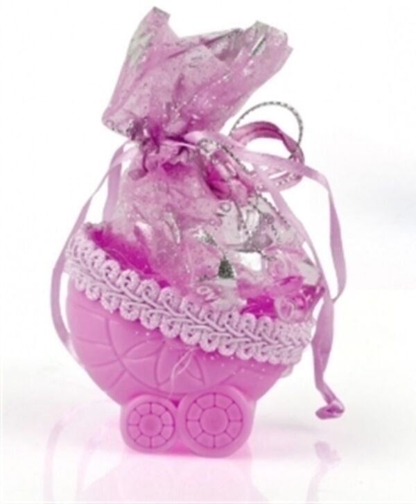 Bebek Mevlüt Şekeri - Pembe Bebek Arabası - Lisinya Bebek Mevlüt Şekeri - Pembe Bebek Arabası - Lisinya