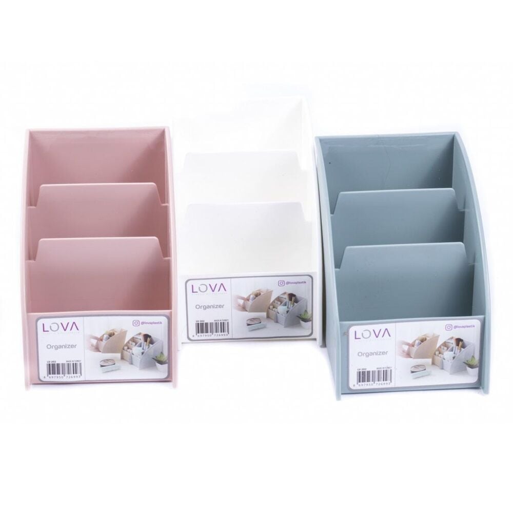 3 Bölmeli Çok Amaçlı Masaüstü Organizer (3 Adet ) - Lisinya