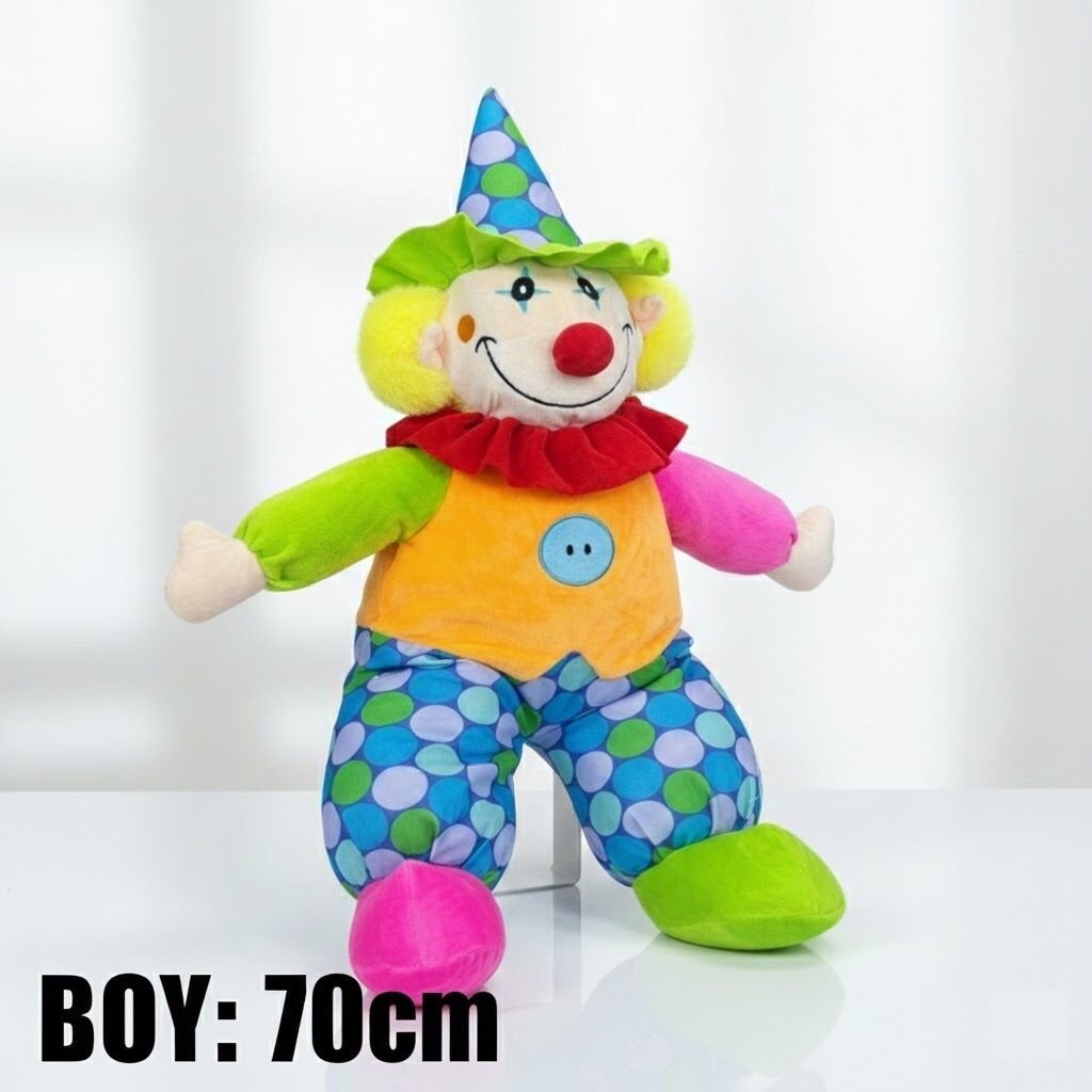 70 cm BÜYÜK BOY Palyaço Peluş Oyuncak Bebek - Lisinya