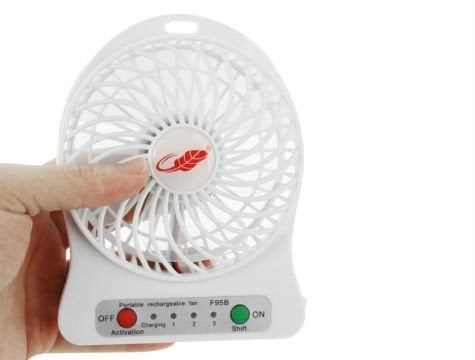 Şarjlı Taşınabilir Mini Fan - Vantilatör - Lisinya