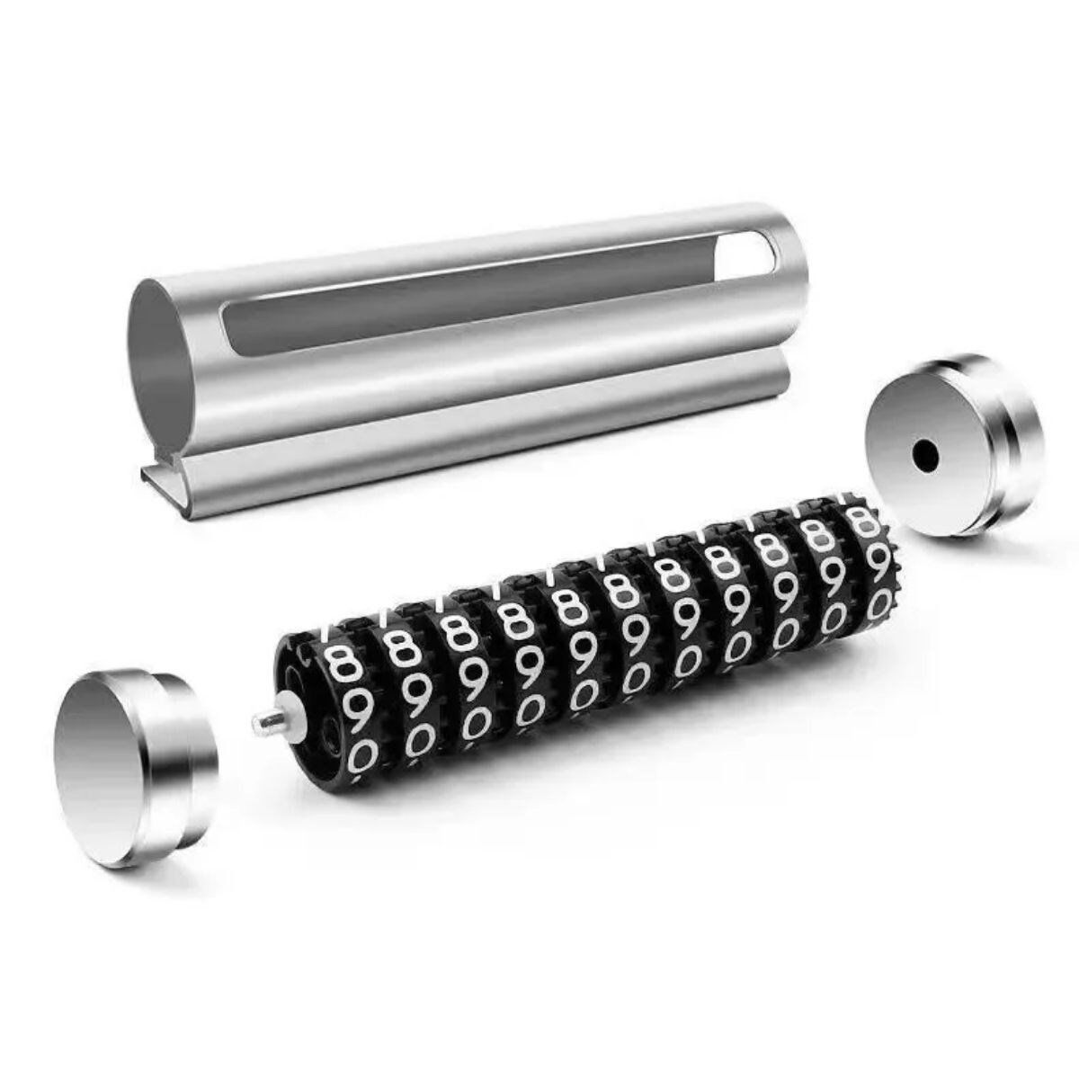 Çevirmeli Araç Içi Telefon Numaralık Çevirmeli Alüminyum Oto Park Numaratörü - Lisinya