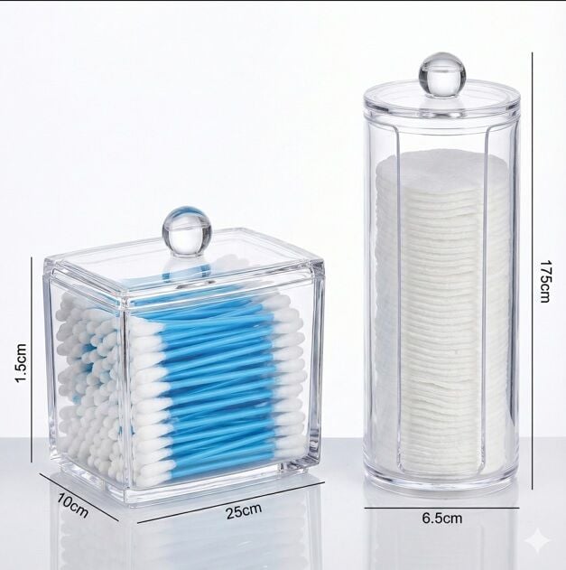 Kulak Çubuğu ve Makyaj Pamuğu Organizeri Set - Lisinya