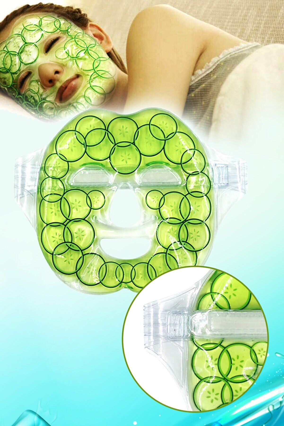 Yüz Maske -Soğuk Sıcak Jel Yüz Maskesi Buz Sıcak Press Anti Stres - Lisinya