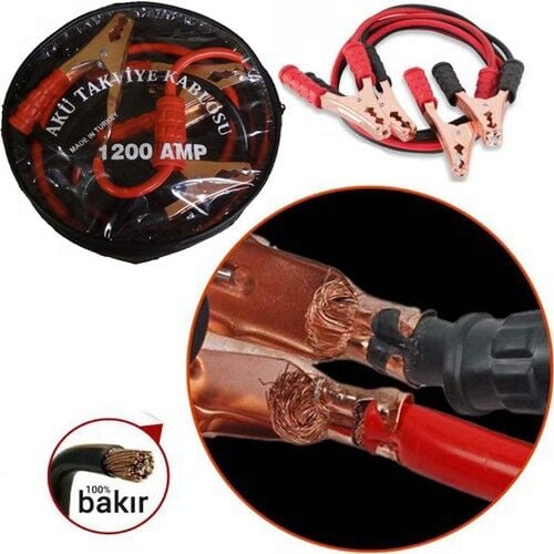Akü Takviye Kablosu 1200 Amper (Taşıma Çantalı) - Lisinya
