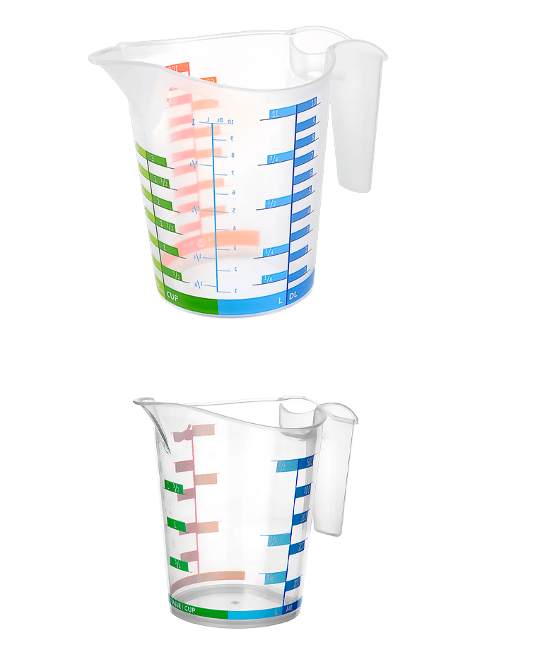 Ölçü Kabı Dereceli Renkli 1000 ML + 500 ML Set - Lisinya