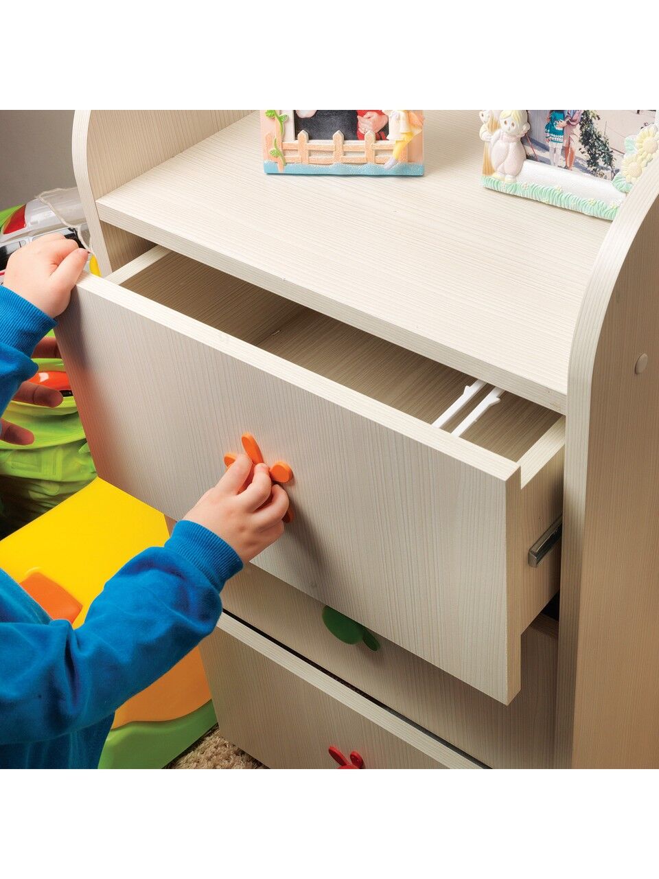 Bebek Çocuk Koruma Kilidi - Dolap Çekmece Kilidi Sürgülü Kilit - Lisinya