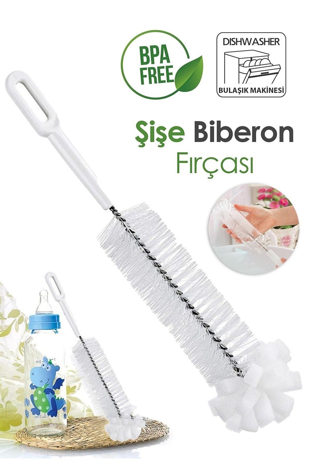 Premium Lüks Şişe ve Biberon Fırçası - Ultra Dayanıklı Profesyonel Temizlik & Kristal Parlaklık - Lisinya