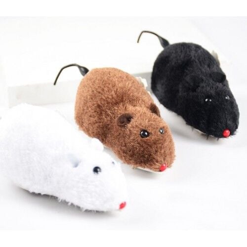 Kurmalı Kedi Eğitim Oyuncağı Tüylü Fare - Lisinya