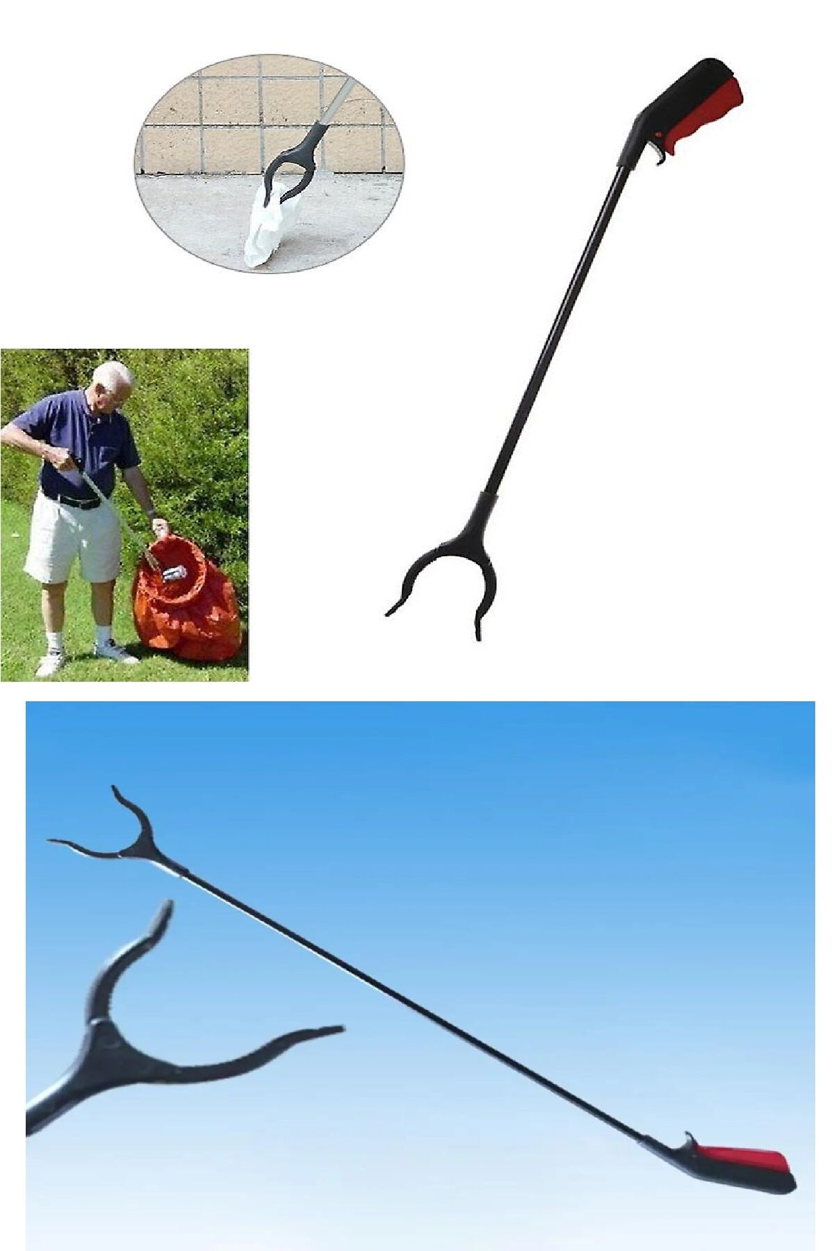 Uzanma Aparatı - Çöp Toplama Aparatı - Akvaryum Maşası (70 cm) - Lisinya