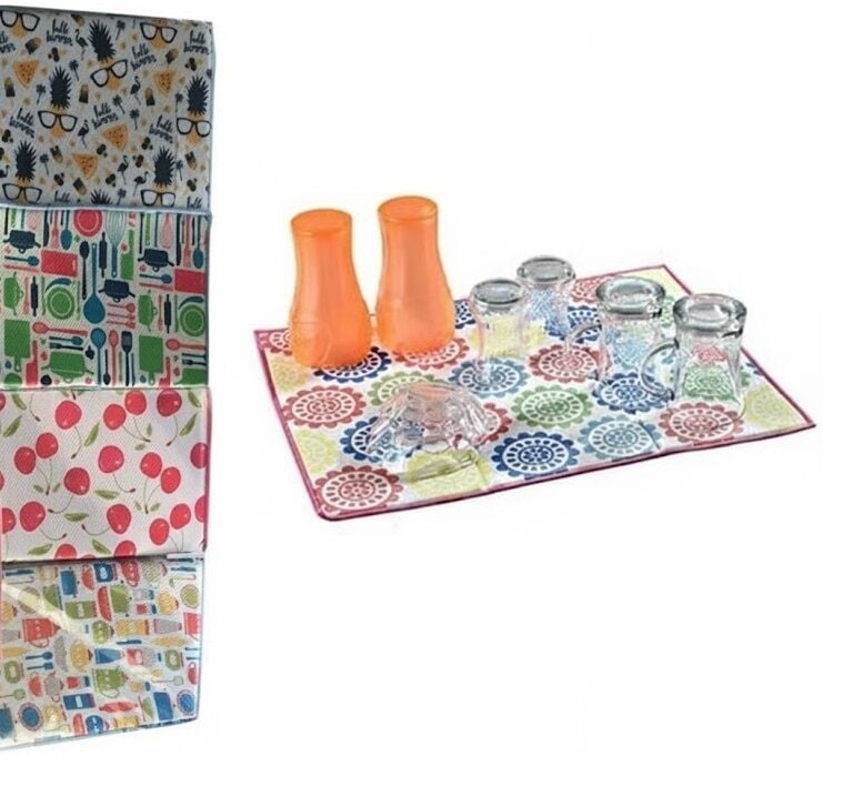 5 Adet Kurutmalık Mikrofiber Kurutma Bulaşık Altlığı - Lisinya