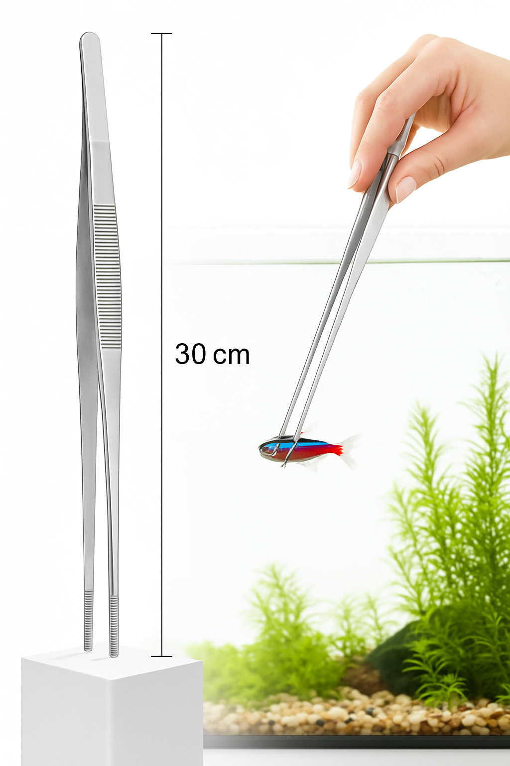 Uzun 30 cm Çelik Cımbız - Akvaryum Maşası - Lisinya Uzun 30 cm Çelik Cımbız - Akvaryum Maşası - Lisinya