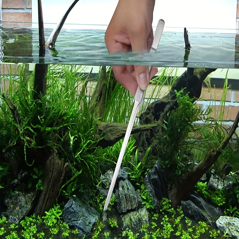 Uzun 30 cm Çelik Cımbız - Akvaryum Maşası - Lisinya