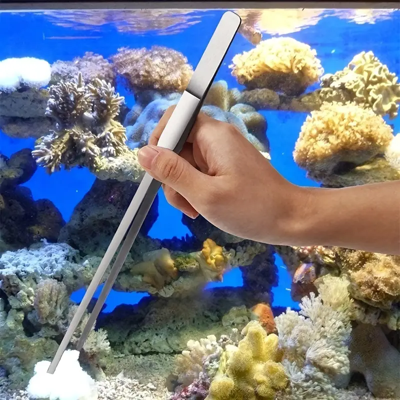 Uzun 30 cm Çelik Cımbız - Akvaryum Maşası - Lisinya