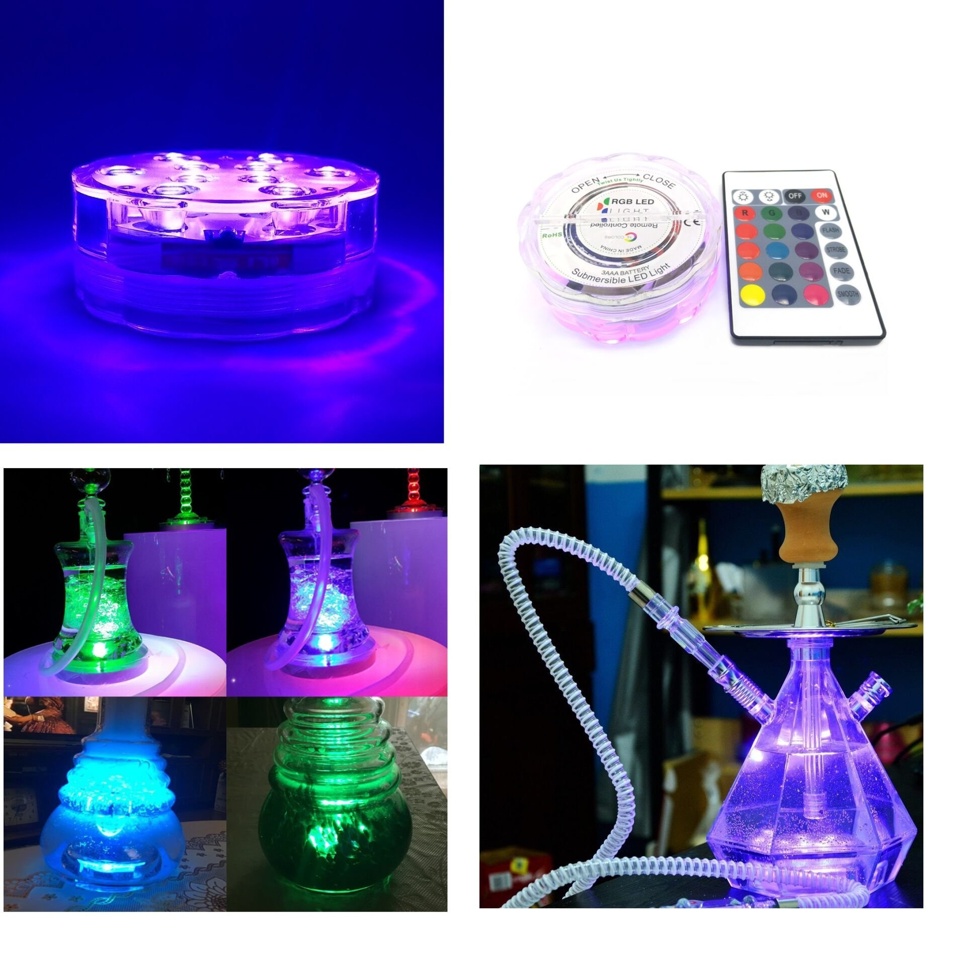 Nargile Işığı Renk Değiştiren Kumandalı Led Lamba - Lisinya