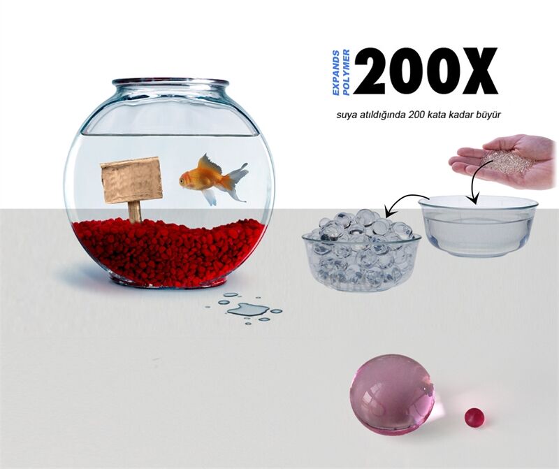 Suda Büyüyen Polymer Vazo ve Akvaryum Taşları - Lisinya