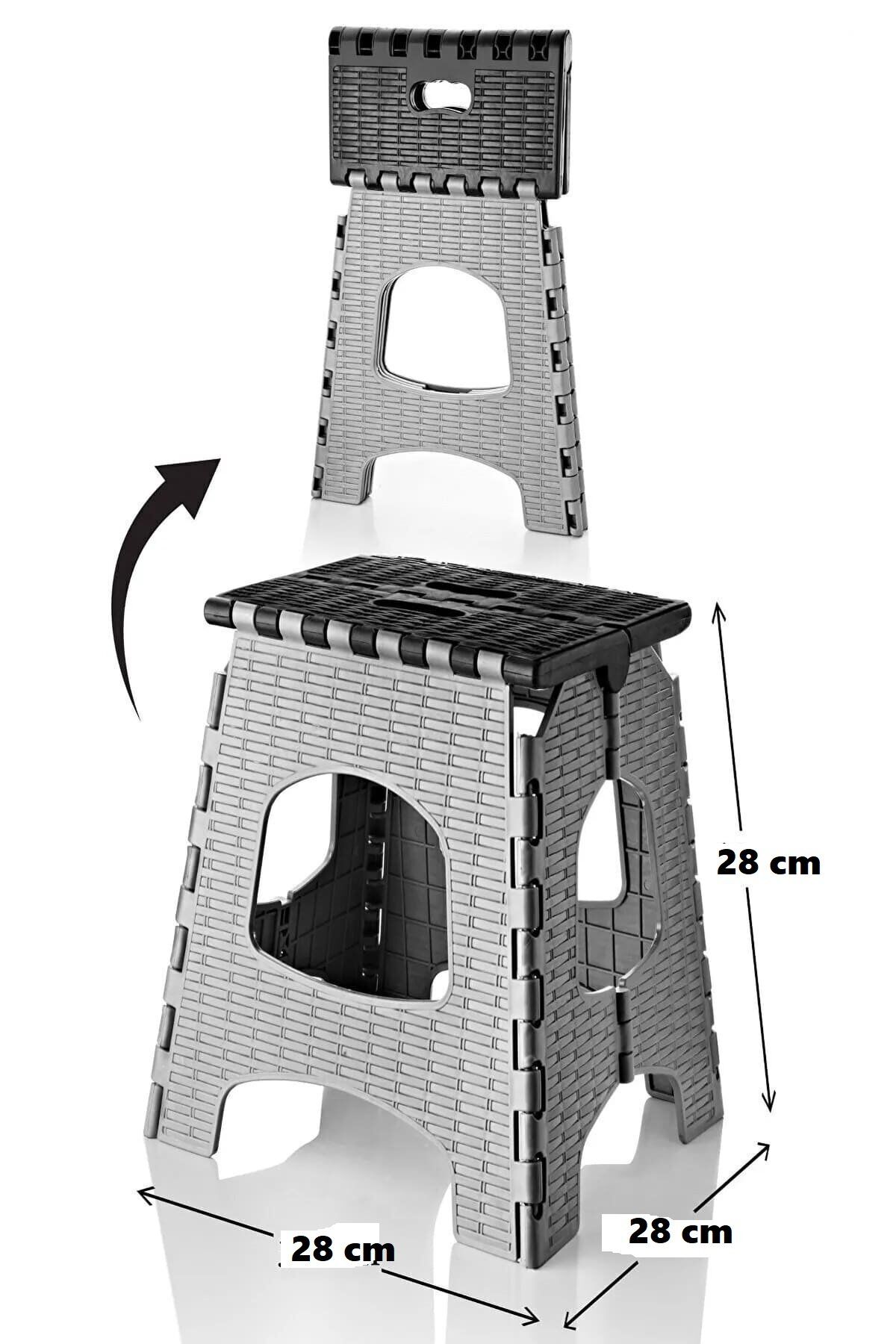 28 Cm Dayanıklı Katlanabilir Tabure - Kamp Piknik  Metrobüs Otobüs Balıkçı Tabure - Lisinya