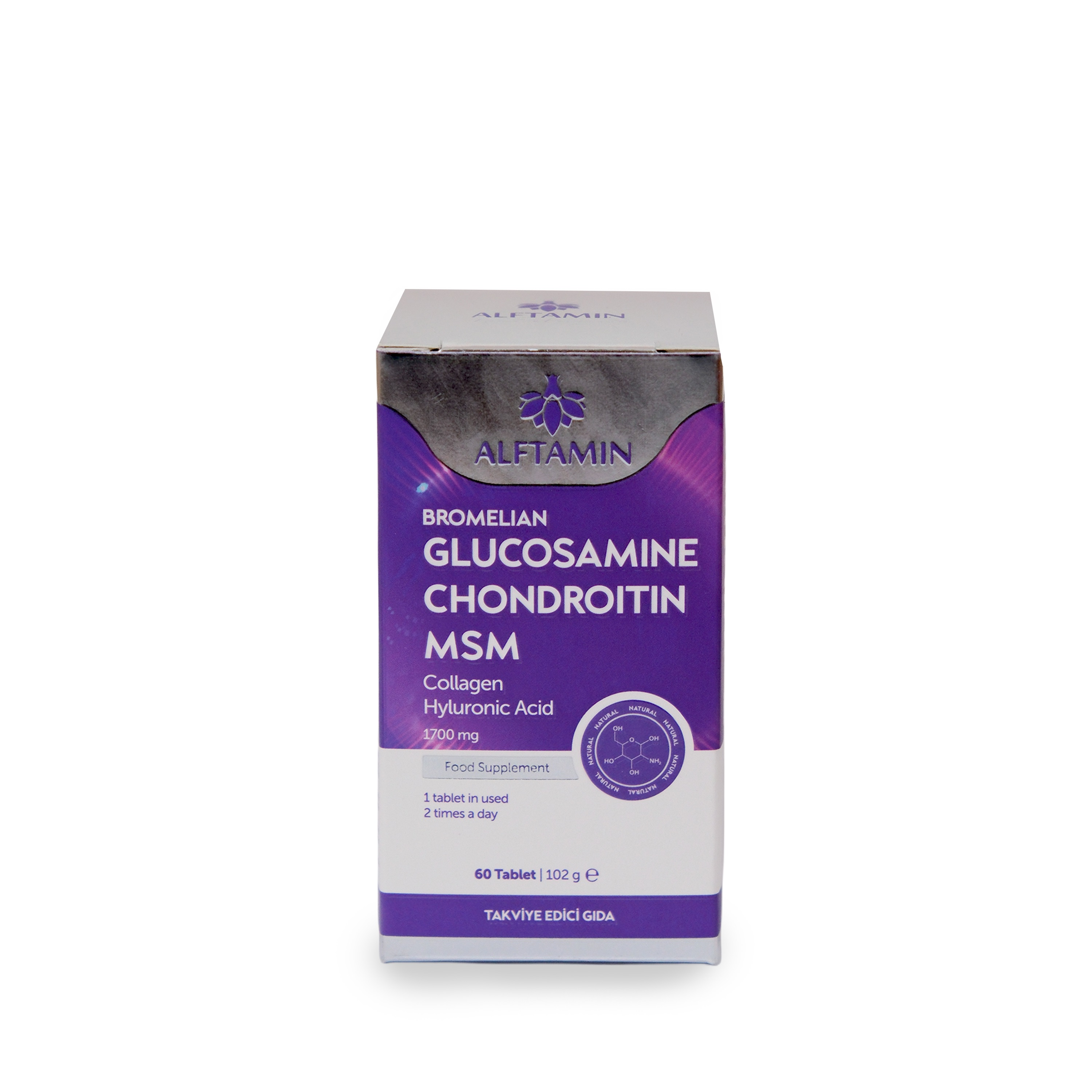 Glucosamine Chondroitin MSM + Collagen + Hyaluronic Acid + Bromelian 60 G - Lisinya