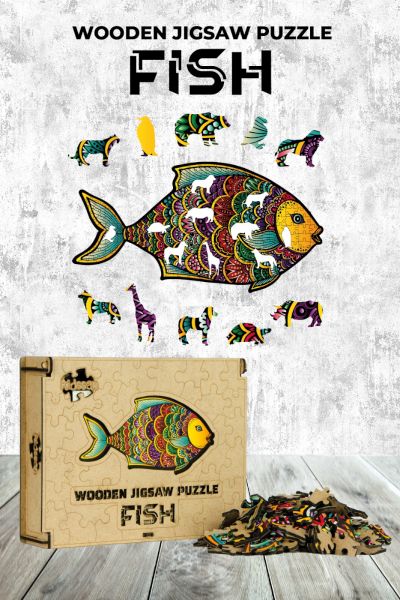 Ahşap Puzzle - Fish (182 parça) Ahşap Puzzle - Fish (182 parça)