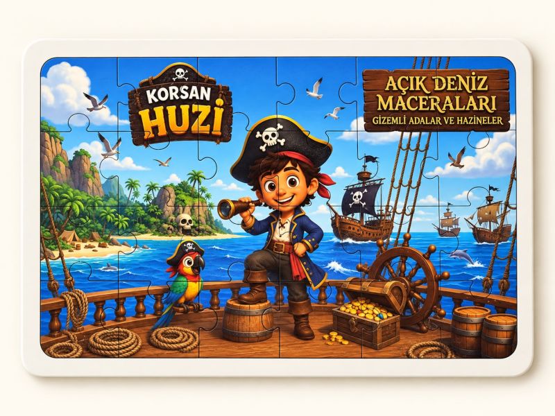 Korsan Huzi - 24 Parça Ahşap Puzzle Korsan Huzi - 24 Parça Ahşap Puzzle