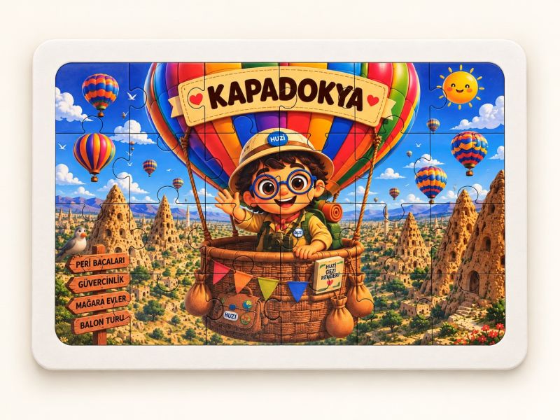 Kapadokya Huzi - 24 Parça Ahşap Puzzle Kapadokya Huzi - 24 Parça Ahşap Puzzle