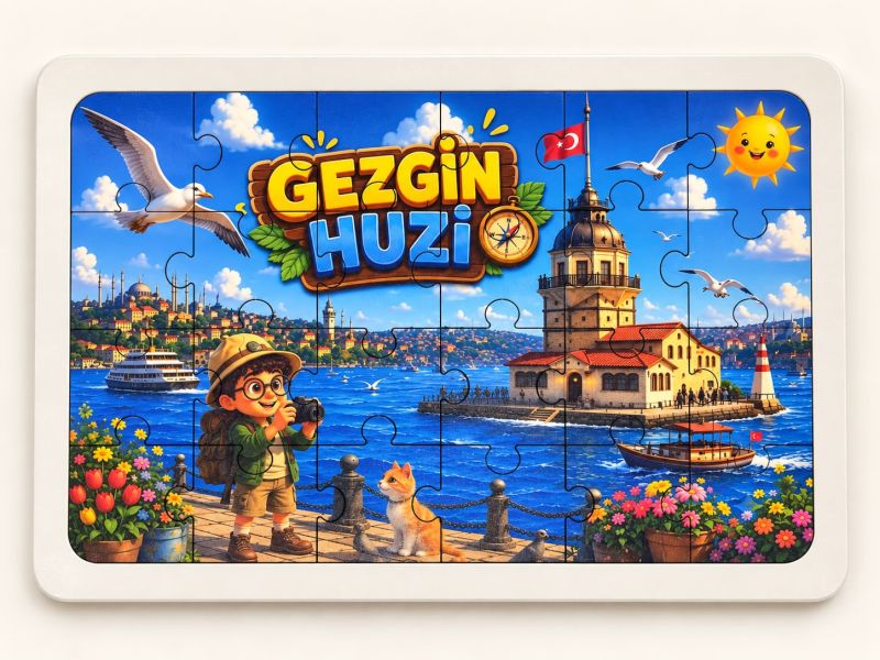 Gezgin Huzi - 24 Parça Ahşap Puzzle Gezgin Huzi - 24 Parça Ahşap Puzzle