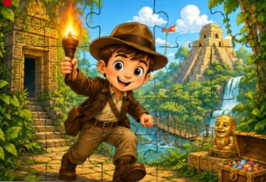 Indiana Jones Huzi - 24 Parça Ahşap Puzzle Indiana Jones Huzi - 24 Parça Ahşap Puzzle
