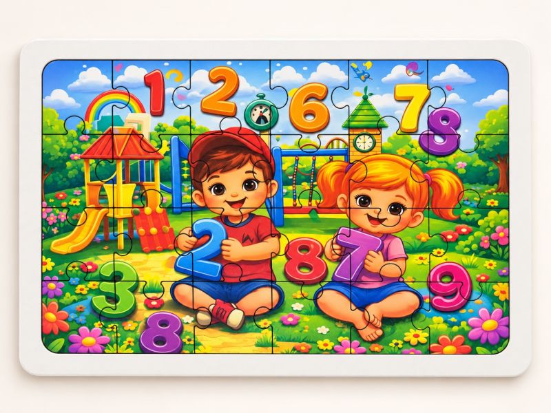 Sayılar - 24 Parça Ahşap Puzzle Sayılar - 24 Parça Ahşap Puzzle